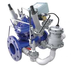 Self-powered time setting dual control valve